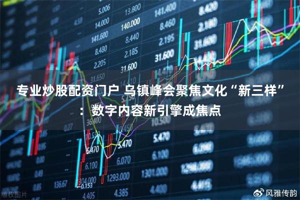 专业炒股配资门户 乌镇峰会聚焦文化“新三样”:数字内容新引擎成焦点
